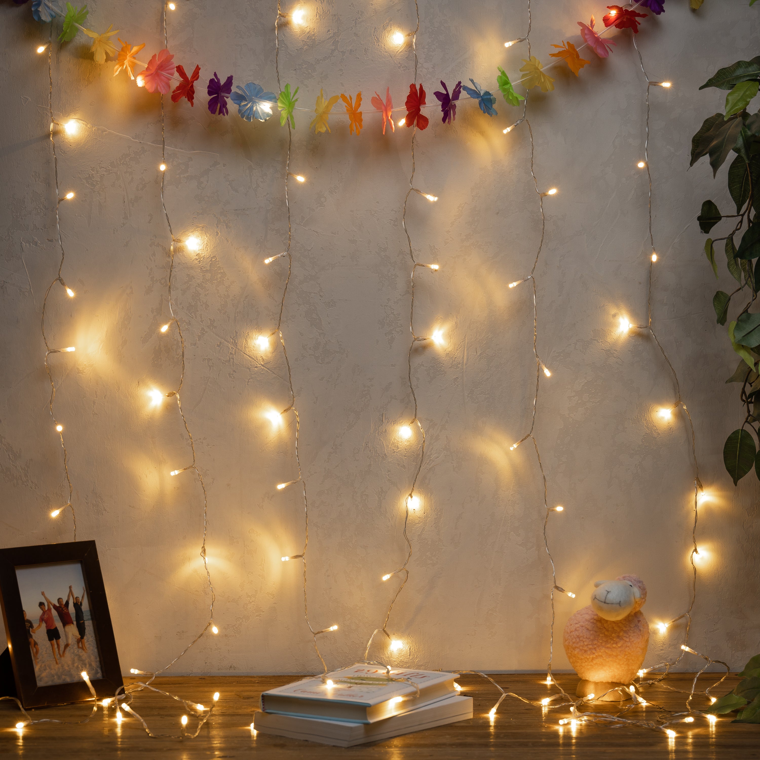 Firecracker Fairy Curtain Lights, with 108 Warm White LEDs